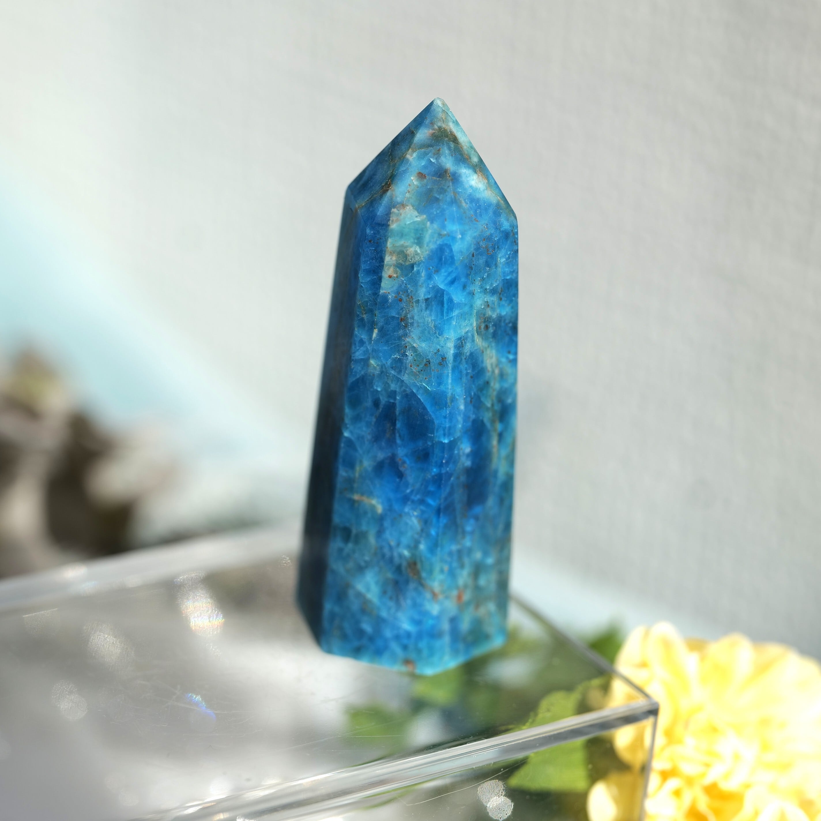 【魂の声を言葉にする石☆コミュニケーションのサポーター】ブルーアパタイト　ポイントT1_9