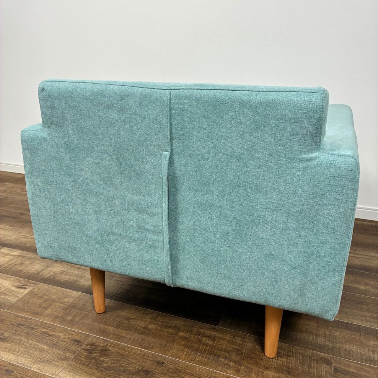 TAKANO MOKKOU LEO 1P SOFA 高野木工 レオ 一人掛けソファ ライトブルー × ホワイトオーク ファブリック フルカバーリング【中古】【250サイズ】