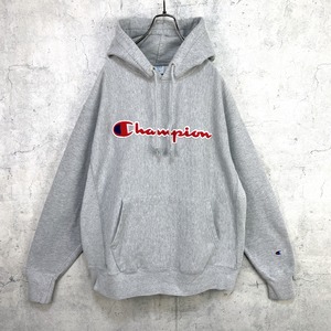 チャンピオン パーカー リバースウィーブ フロッキーロゴ