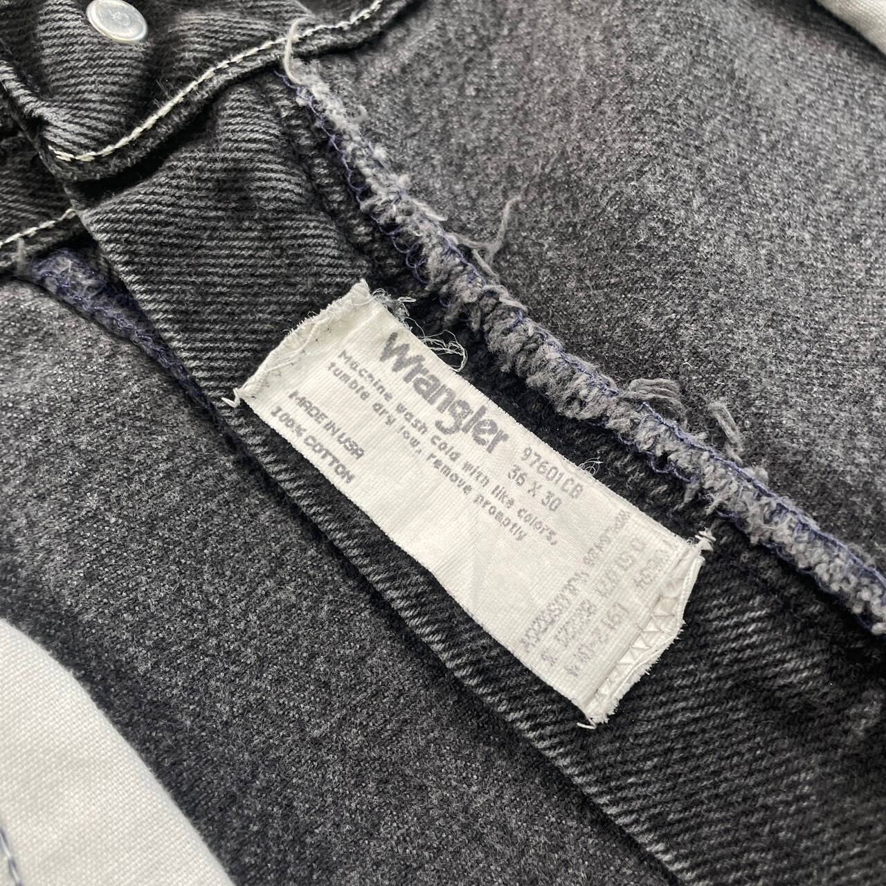 90年代 USA製 Wrangler ラングラー ブラックデニムパンツ メンズW34