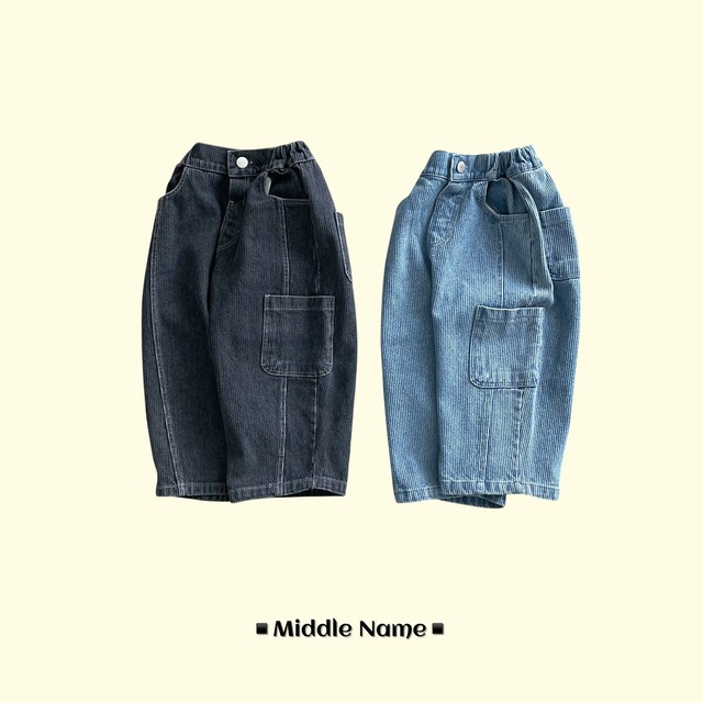 【取寄】middle name|pocket hip denim pants|ポケットヒップデニムパンツ|S-3XL|kids&jr|26 autumn