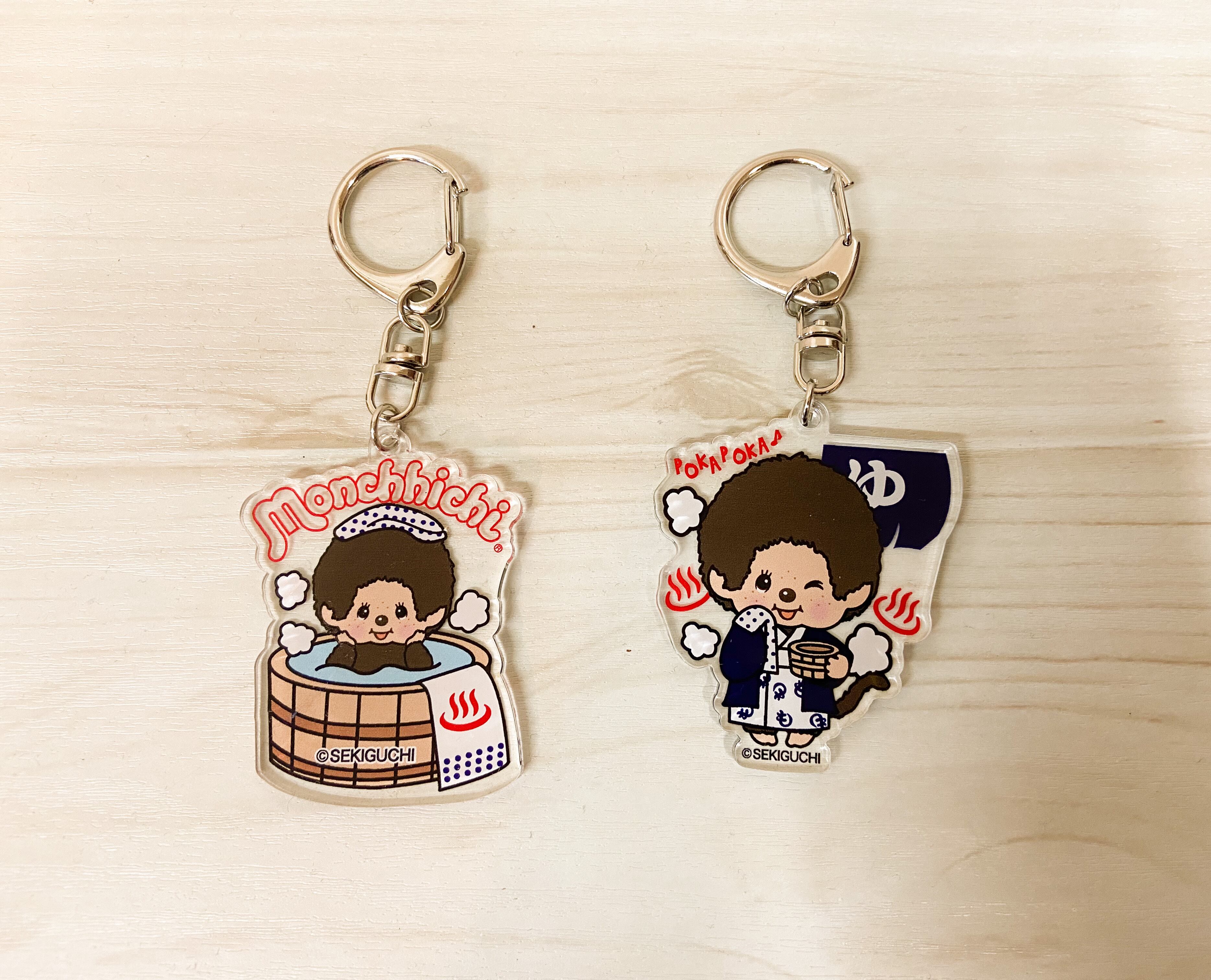 温泉 ご当地モンチッチ 浴衣 ストラップ キーホルダー　当時物 モンチッチ 温泉 アクキー 風呂桶 | burlyオフィシャル通販ショップ