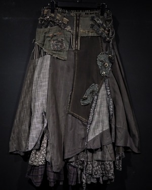 【WEAPON VINTAGE】Multi Fabric "ツギハギ" Design Vintage Skirt