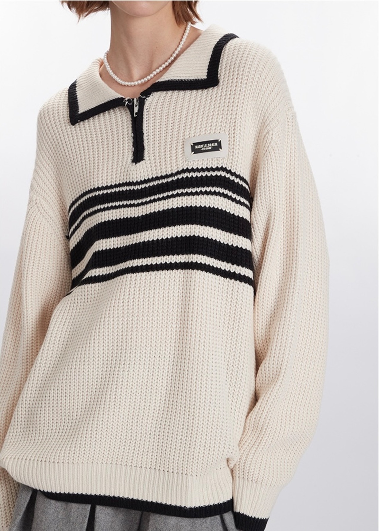 クラシックボーダーセーラーリブニット UH00012