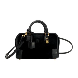 LOEWE ロエベ アマソナ23 2WAYバッグ スエード ブラック 8341-202209