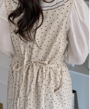 《即納商品》nostalgia dot onepiece (ivory / black)