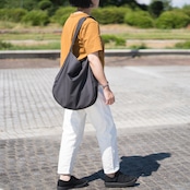 Cotton Hobo bag チャコール