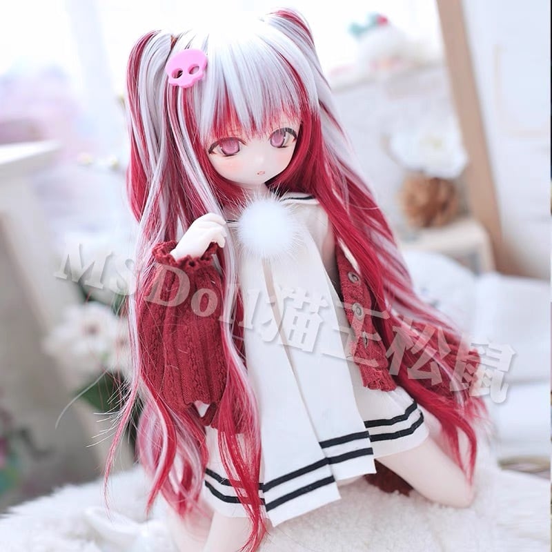 全6色！お団子 セットウィッグ BJD 1/3 1/4 MDD KUMAKO かつら 耐熱 ヘッド パーツ 球体関節人形 ウィッグ ウイッグ ドール  ヘッド ID75 SOOM SD DD MDD MSD KUMAKO DOLL カスタムヘッド ドール用 Wig カスタム用