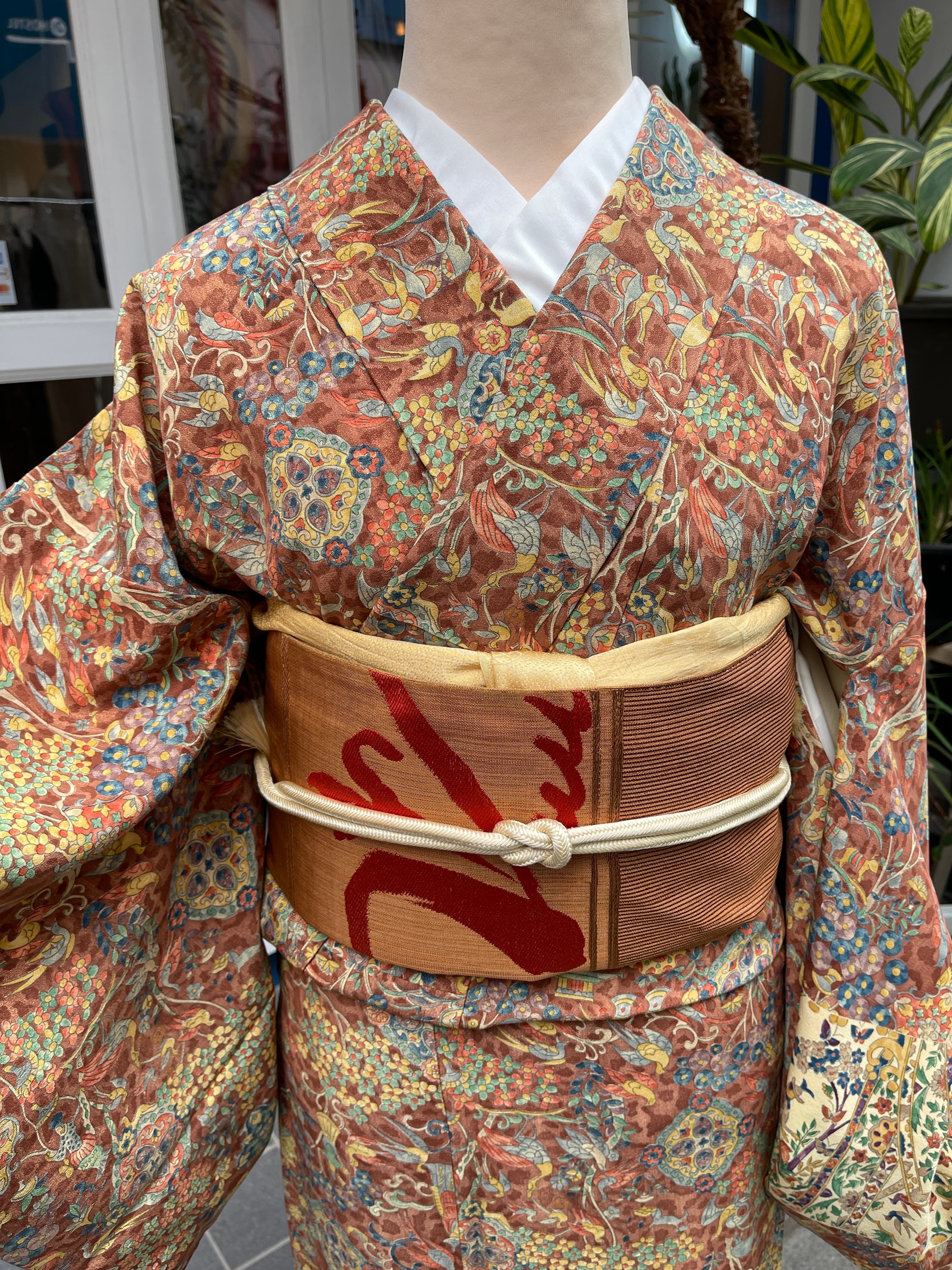 小紋 ウール 洗える着物 | アンティーク着物 侘びすけ wabisuke モダン