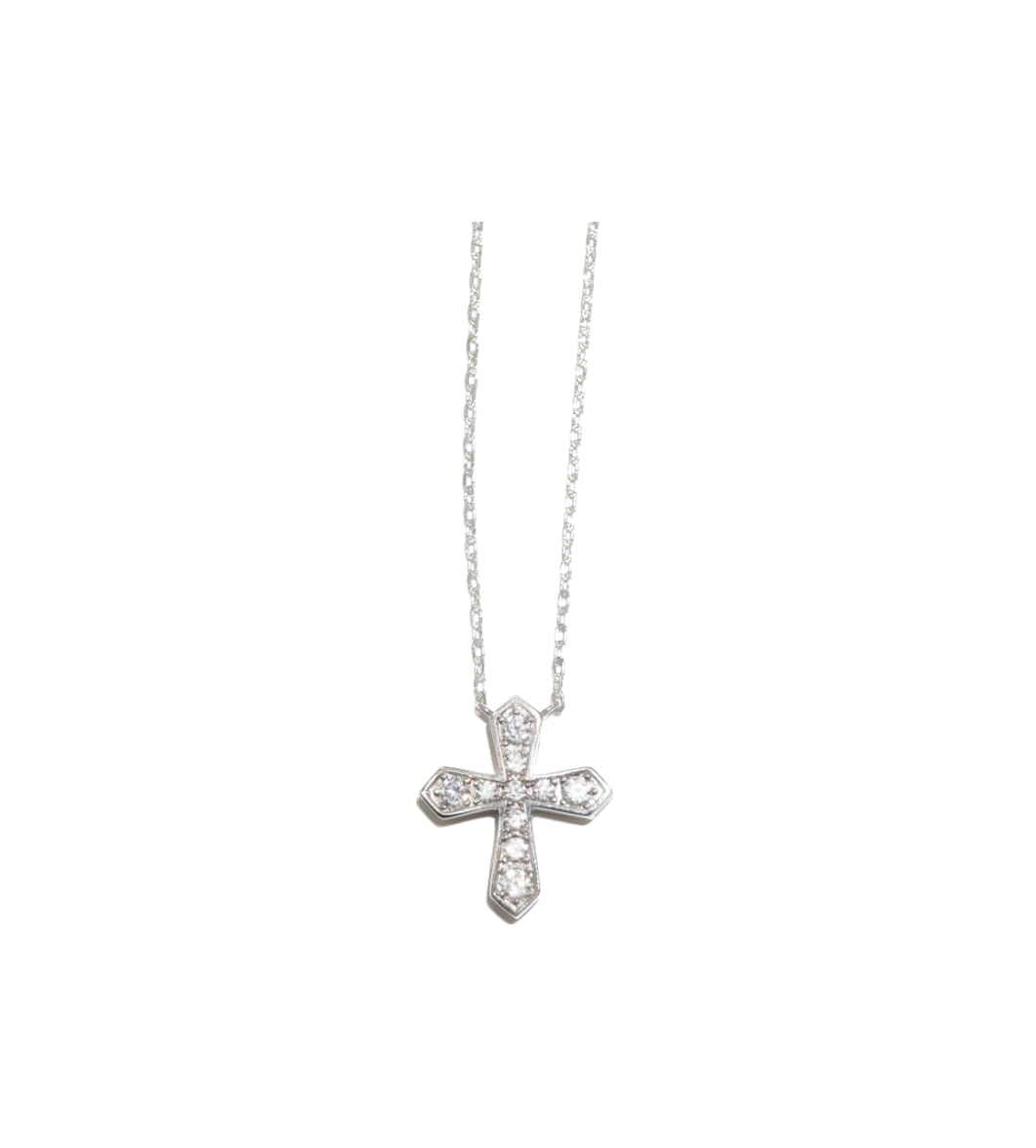 zirconia cross necklace [004] | SASSY ANGEL