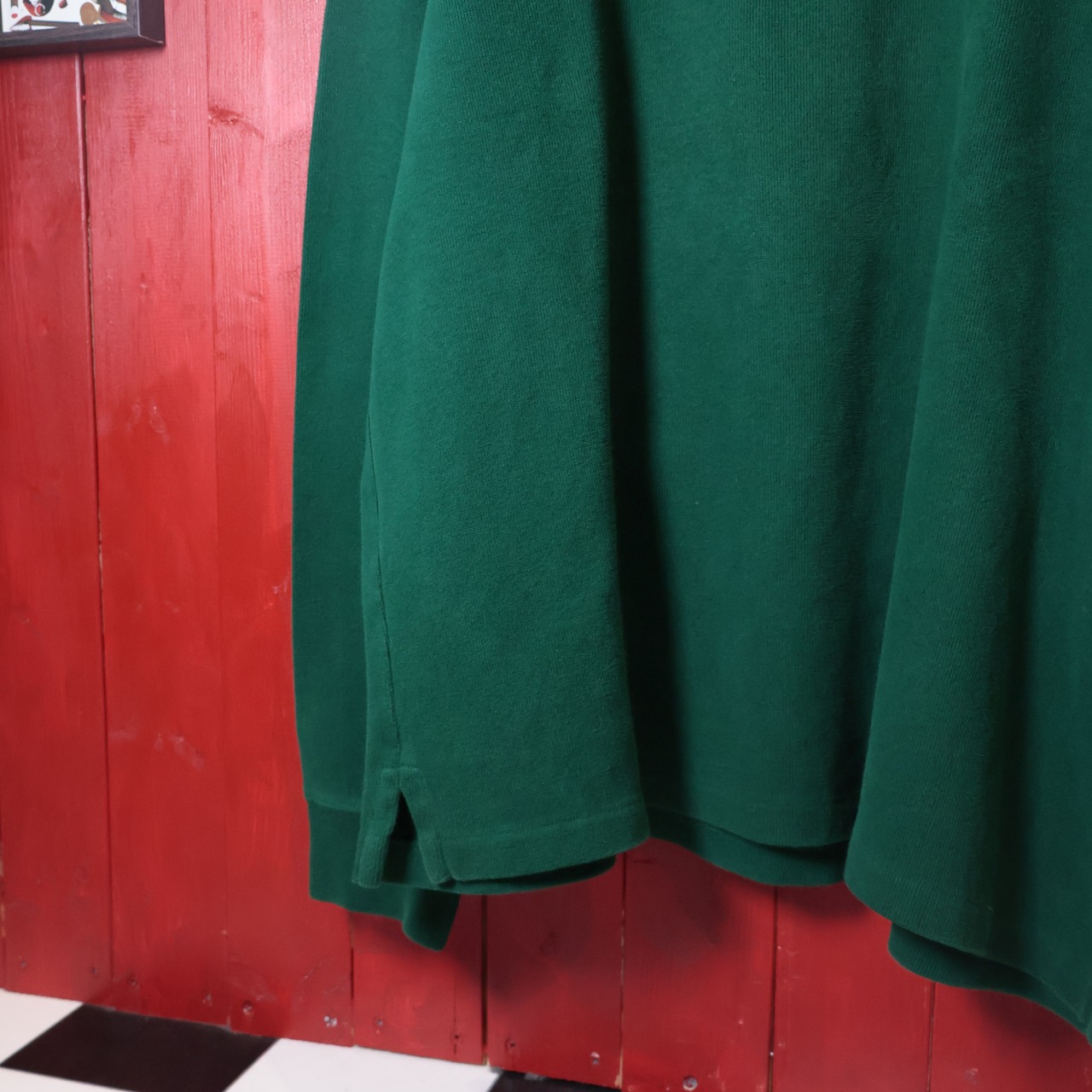 POLO RALPH LAUREN ハーフジップスウェット 緑 紫ポニー XL