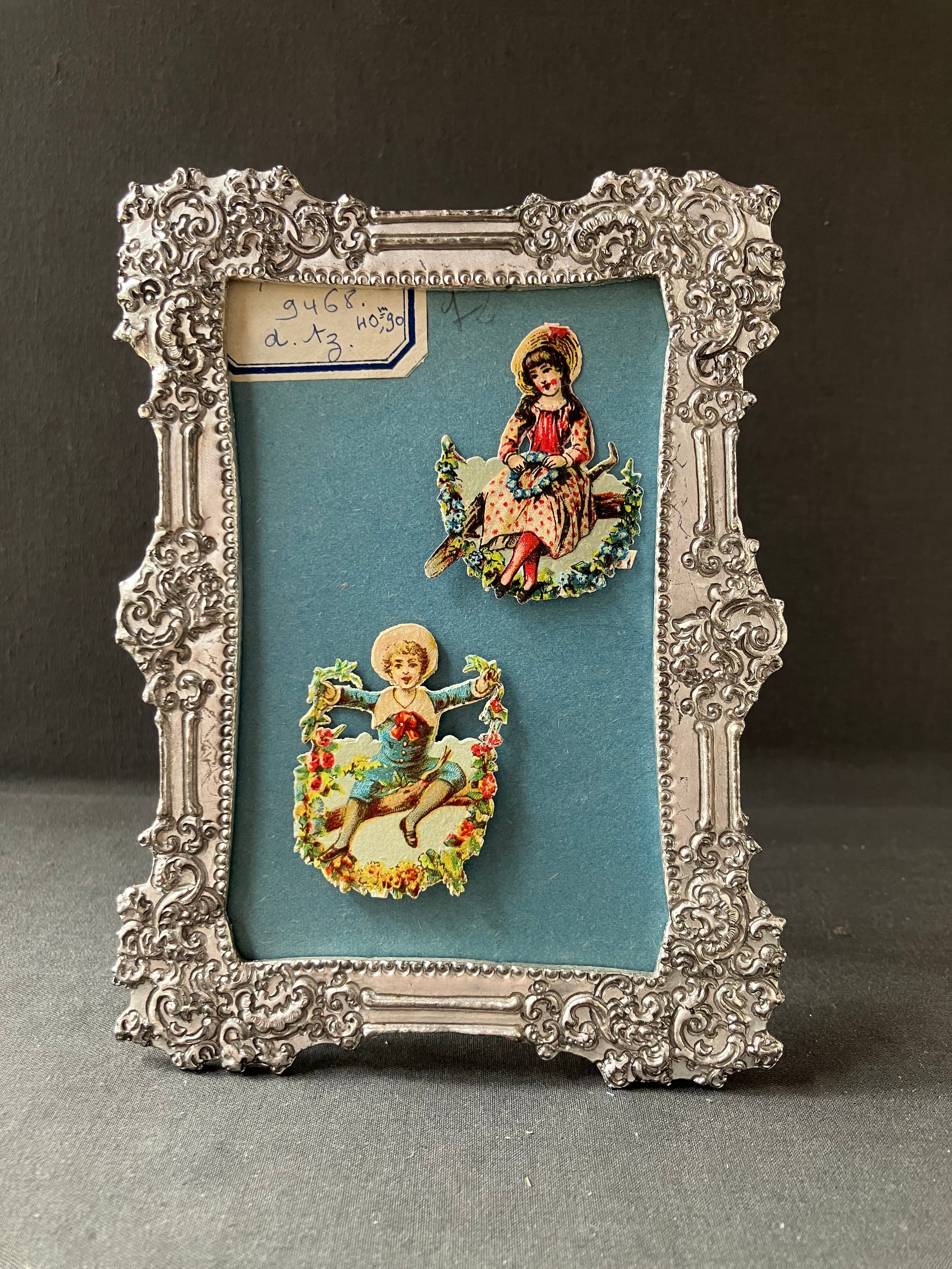 アンティーク　フランス　 真鍮製　小ぶり　ロカイユ　 フォトフレーム ロカイユフォトフレーム | chouette