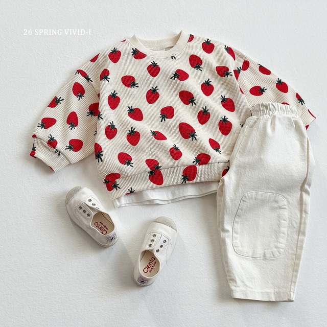 [即納XS/S]≪VIVID-I≫Flower Berry Waffle Set strawberry 104