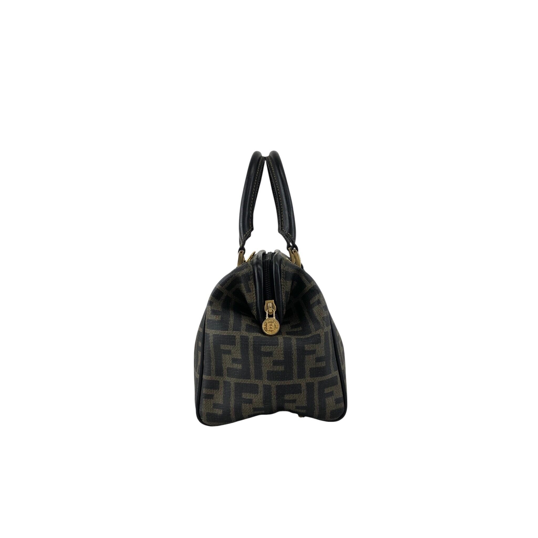 FENDI フェンディ FFロゴ ズッカ ミニボストン バッグ ズッカ柄 