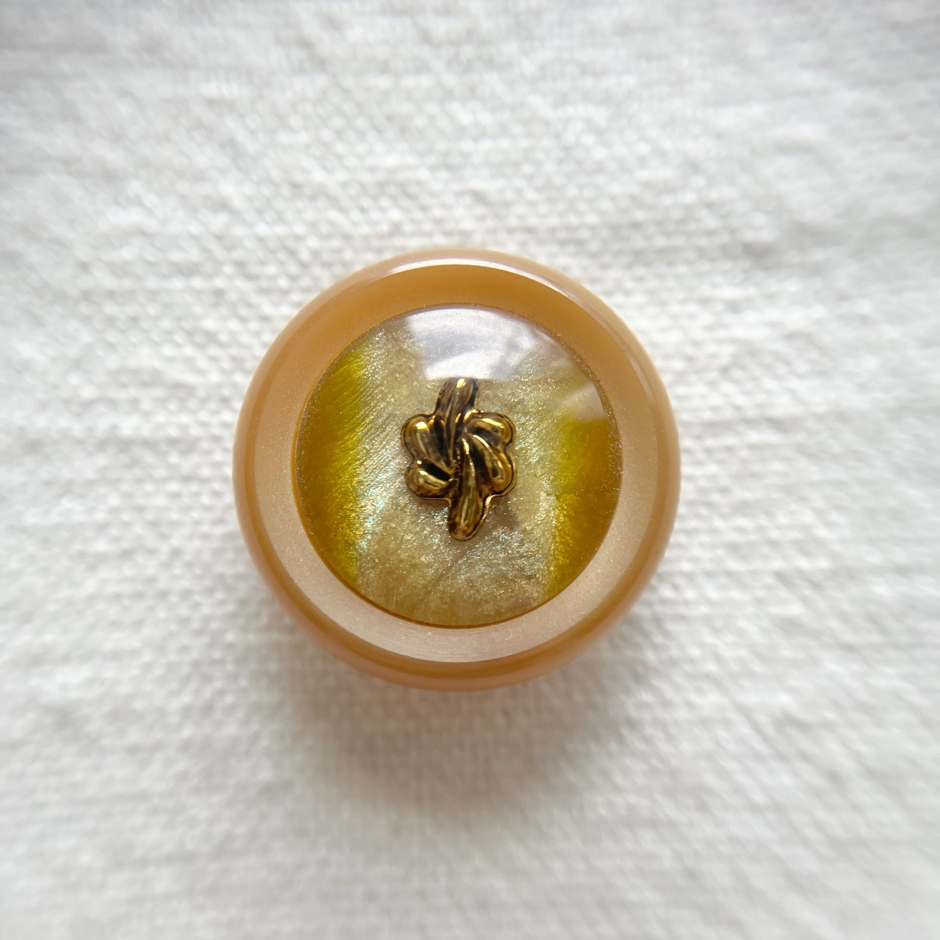 ゴールドフラワー×ベージュマーブル 21㎜