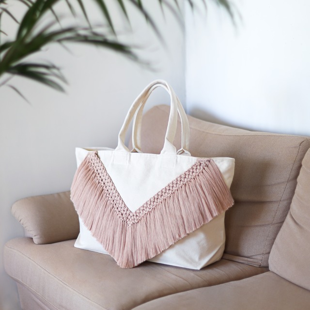 Macrame V Fringe Bag L