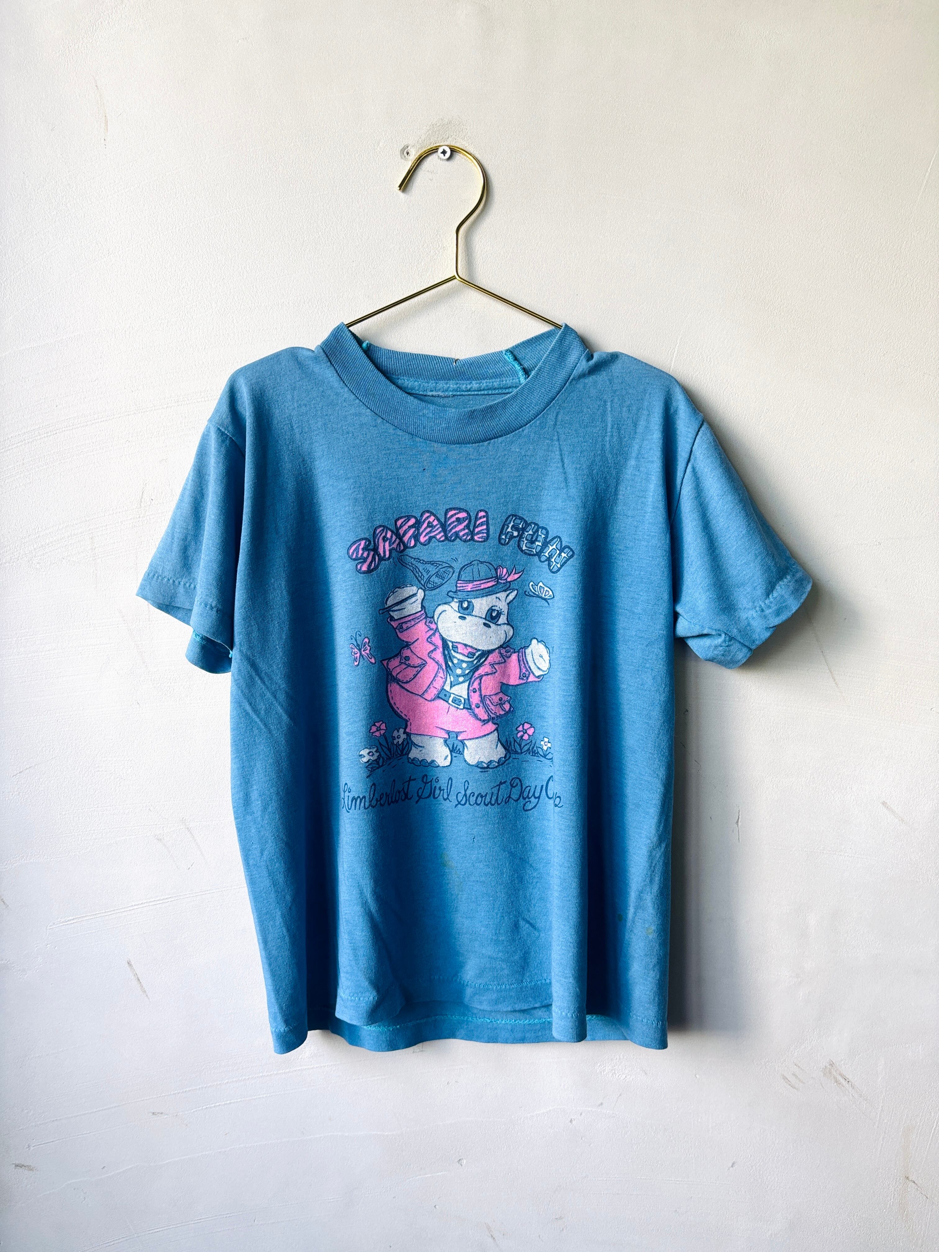 【KIDS vintage】 90's vintage Safari T-sh. size:6-9y