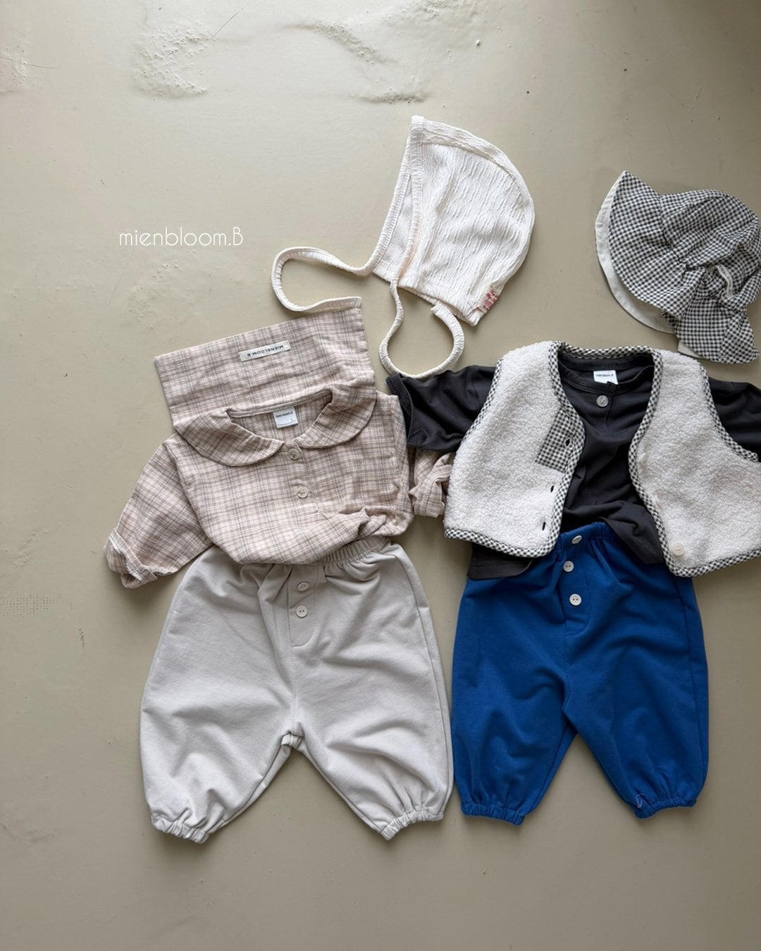 送料無料【予約】/ kidsチェックセーラーシャツ / mienbloom