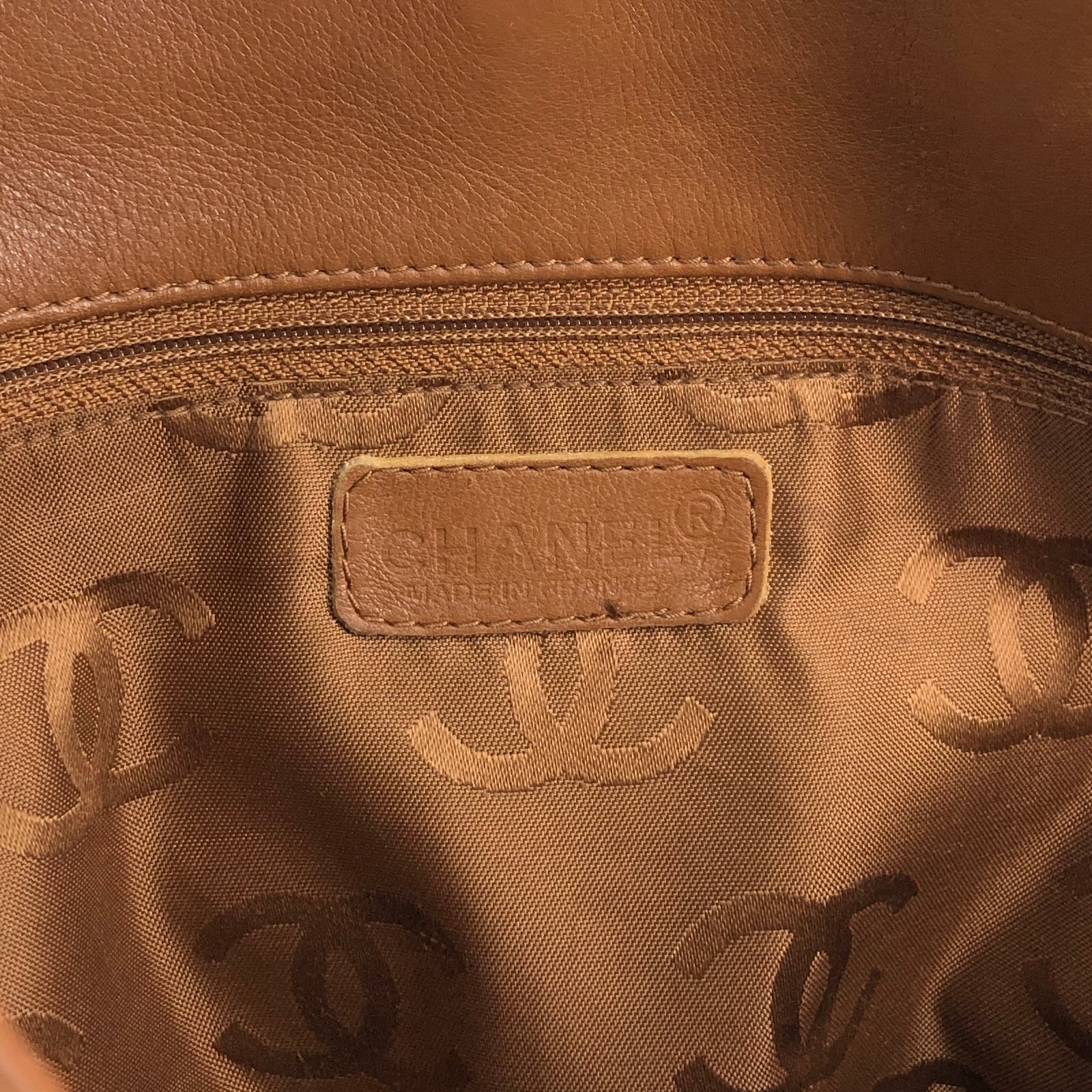 CHANEL シャネル ハンドバッグ ブラウン ココマーク レザー トート