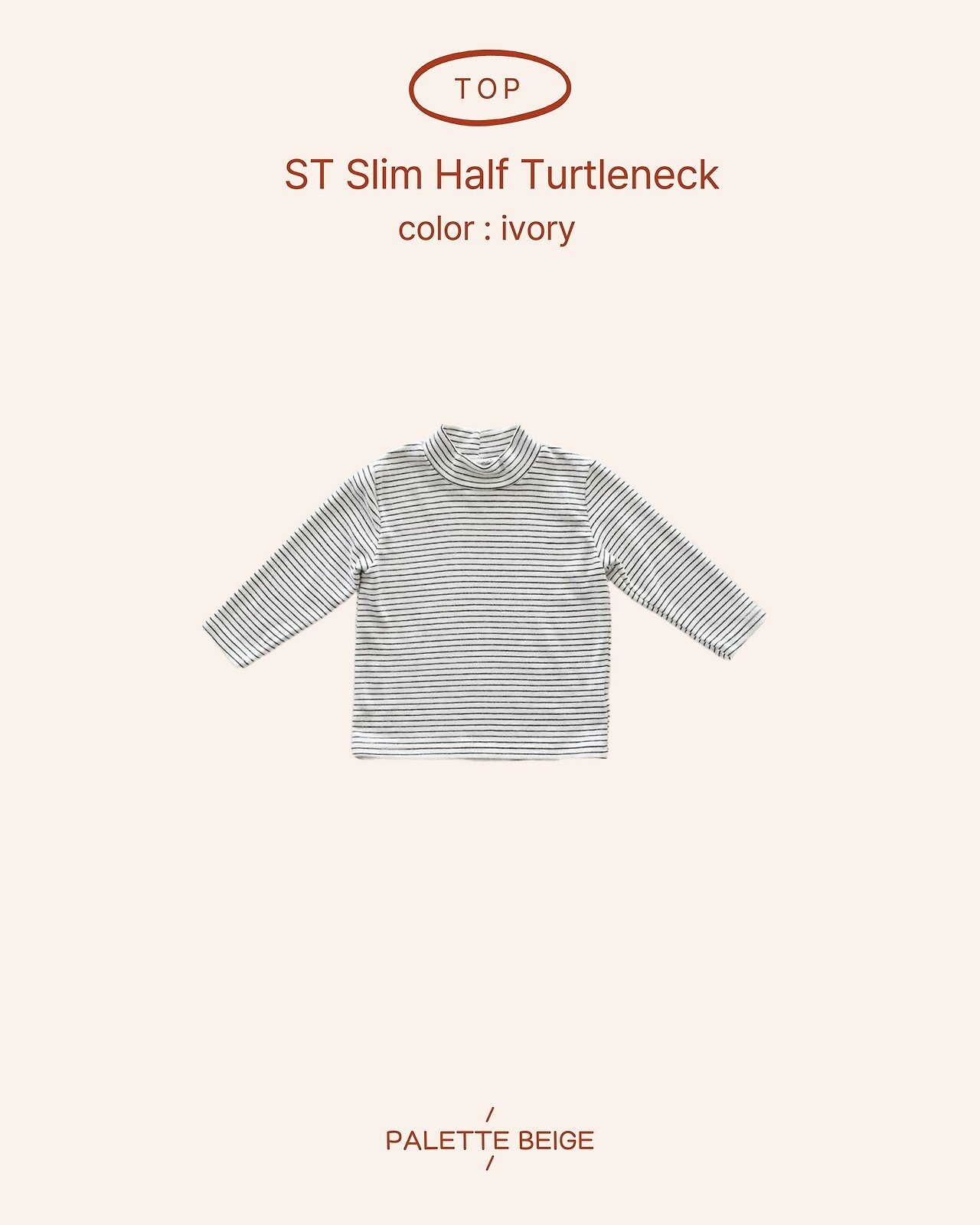 the beige［取寄］stripe slim turtle neck tee 26winter