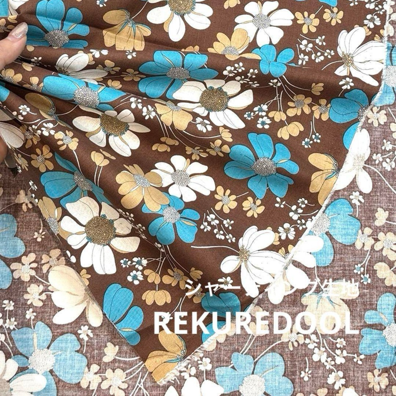 Cdr492◆50cm◆S◆綿100%シャーティング生地◆花柄