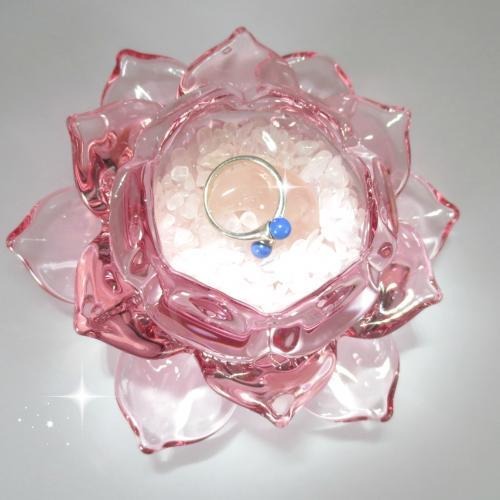 ★再入荷!　【薔薇浄化】　ガラスのバラ浄化皿　浄化花器　★2種類から選べる 浄化用stoneプレゼント付き