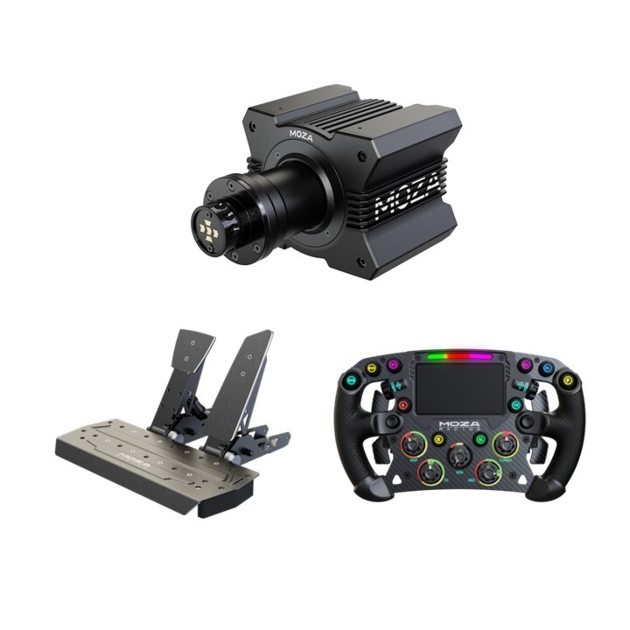 MOZA RACING】R9バンドルセット SRPペダル＆FSRステアリング 