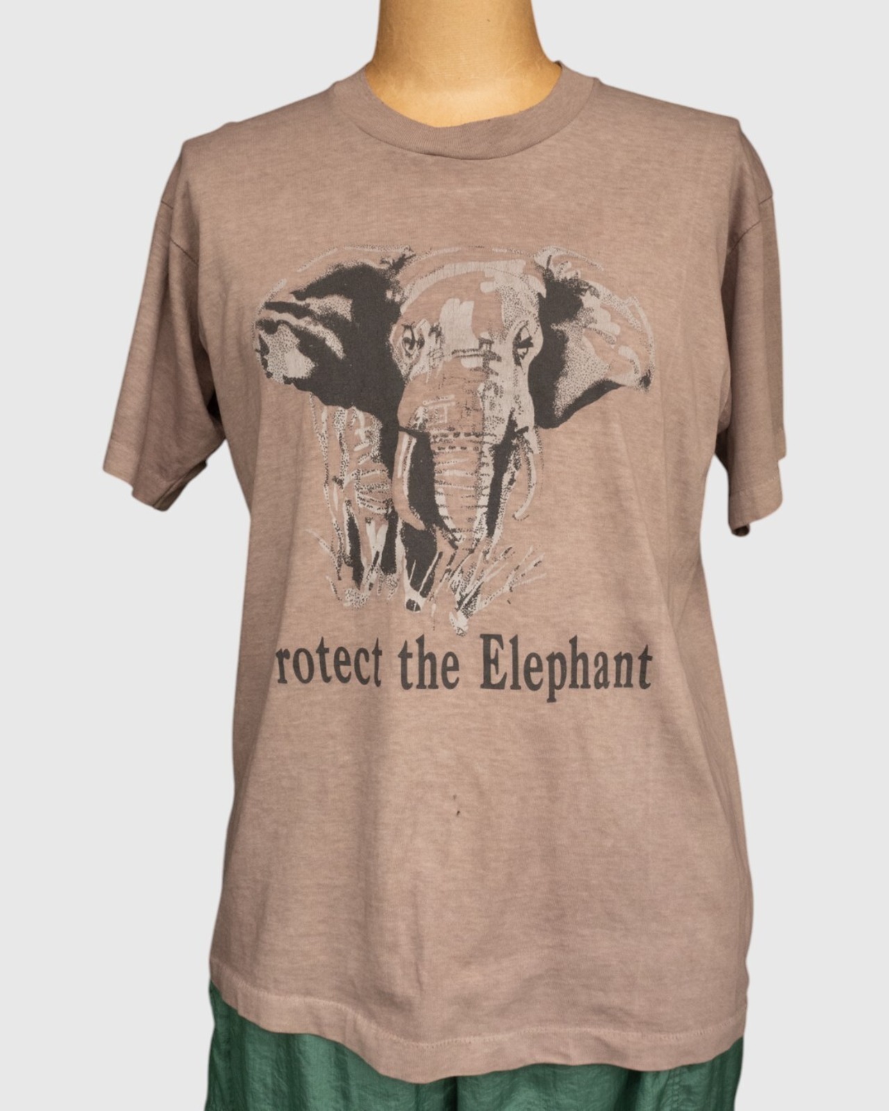 【古着】WCS (野生動物保全協会) "Protect the Elephant" アートT - 3