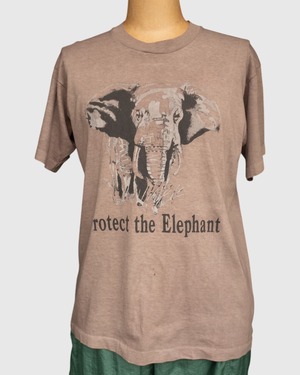 【古着】WCS (野生動物保全協会) "Protect the Elephant" アートT