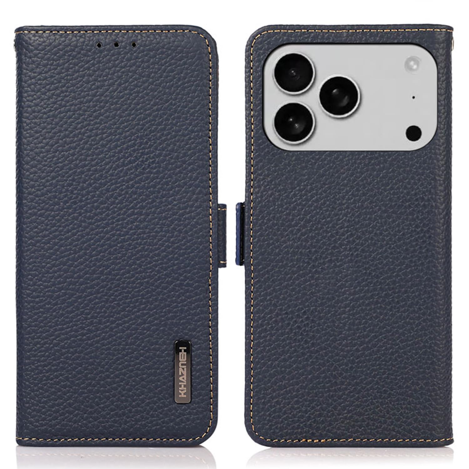 FOR iPhone 18 pro max ケース 手帳型 本革 for アイフォン17 プロ マックス カバー 財布型 高級本皮 シュリンクカーフレザー シンプル手帳ケース 耐摩擦 サイドマグネット式 カード収納 大容量 3枚 横置きスタンド機能 耐衝撃 Ayakumo ブルー