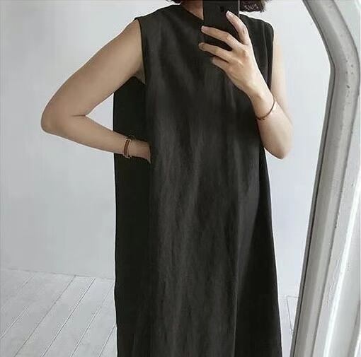 ノースリーブ コットンマキシワンピース　AJ22263-6388