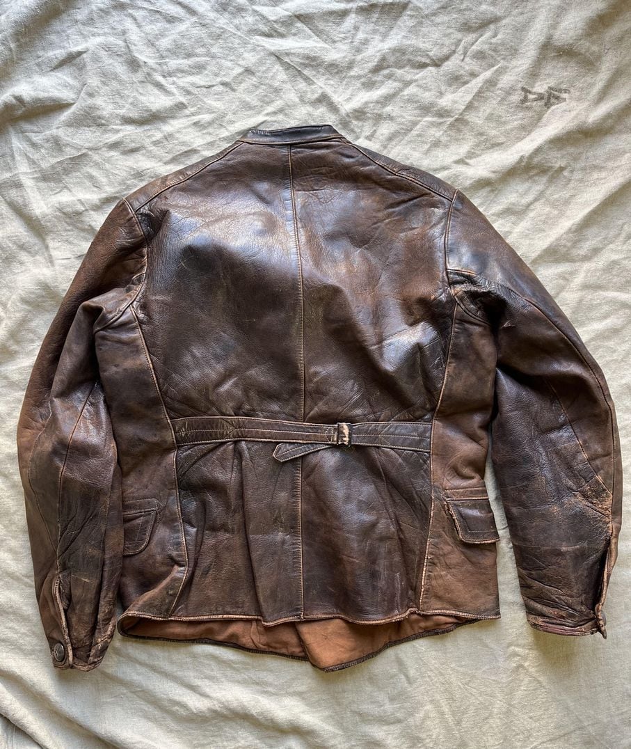 Vintage 1930's-40's Swedish Work leather jacket | EXTRA'S GARMENT