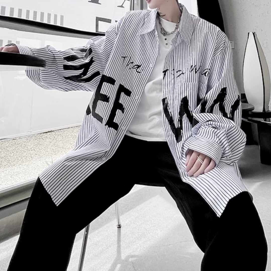 スペルデザイン ストライプシャツ 2colors 00216 | modeluxia