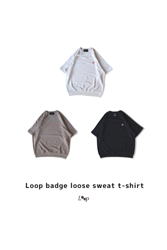 Loop badge loose sweat t-shirt