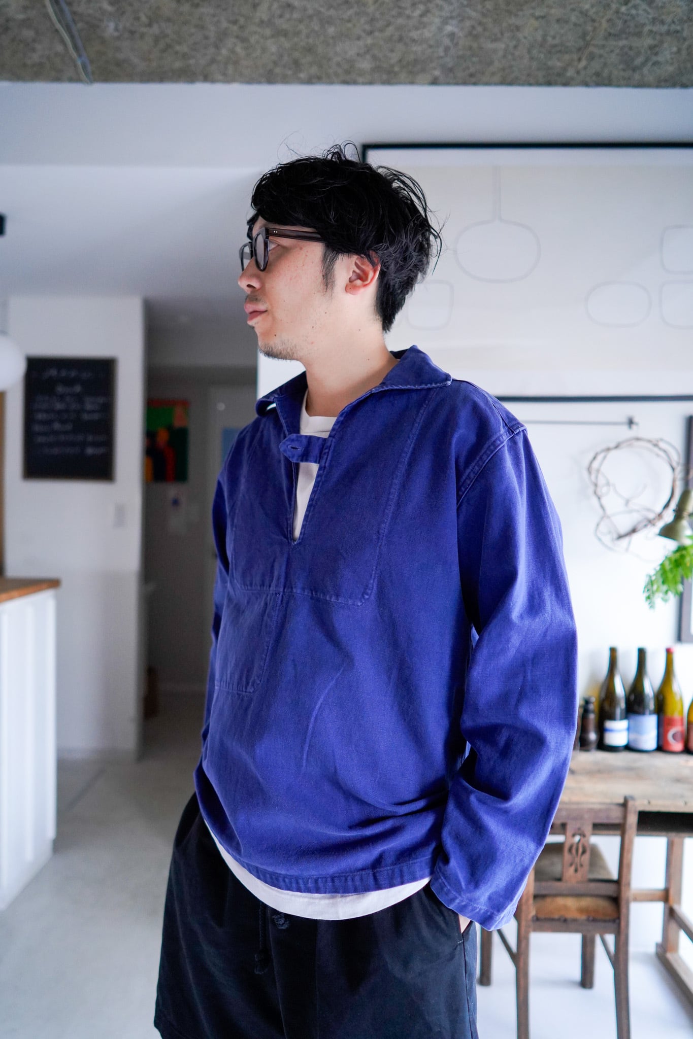 1950's フランス ヴィンテージ フィッシャーマンスモック ポケット 50s