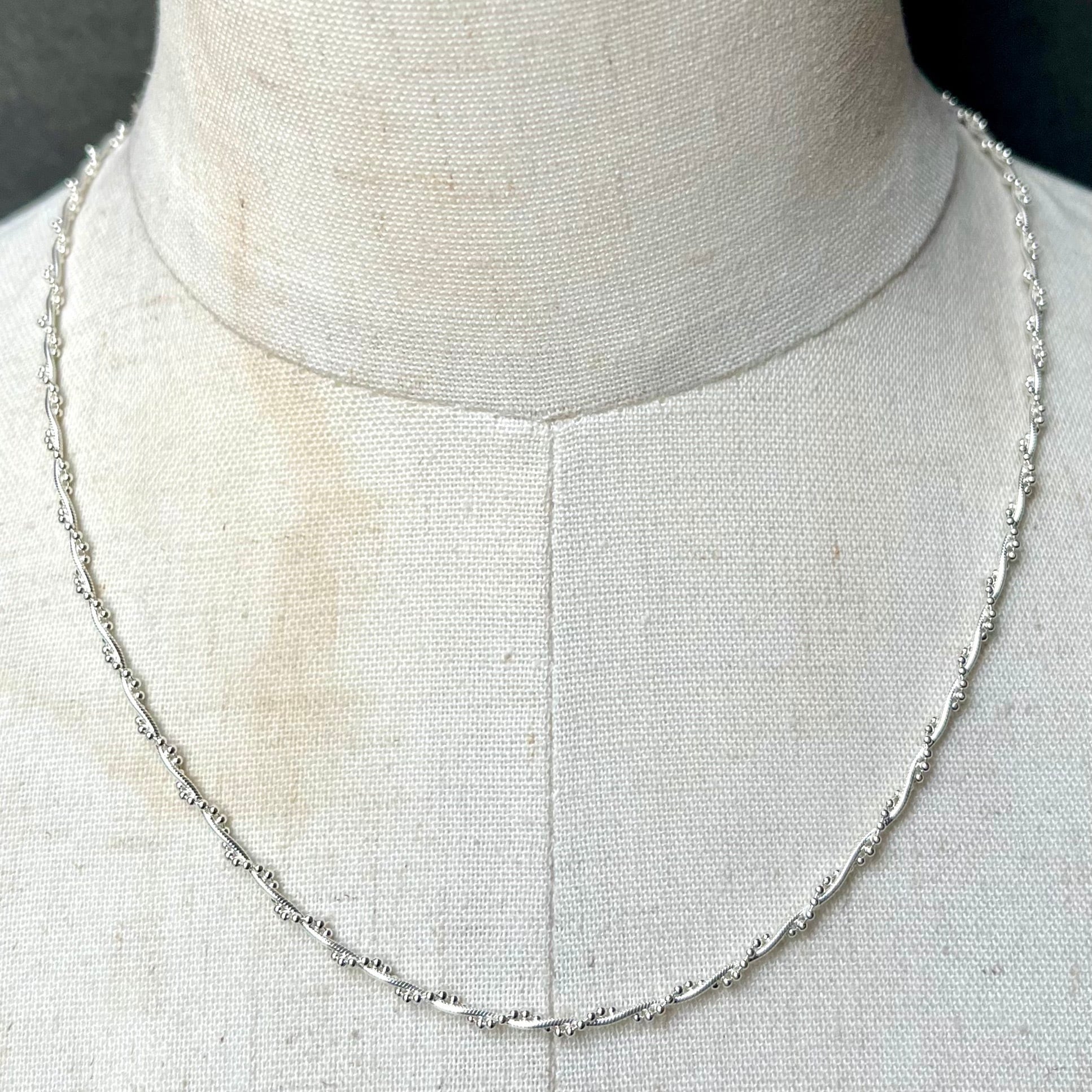 SILVER925 TWIST WIDE CHAIN MANTEL NECKLACE /シルバー/ネックレス