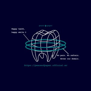 Teeth planet T-shirt navy