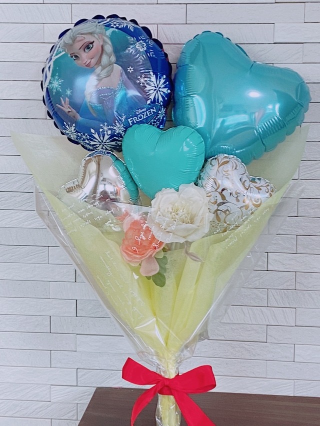 【HN-15】【送料無料】アナと雪女王 花束バルーン☆お誕生日・多目的に！