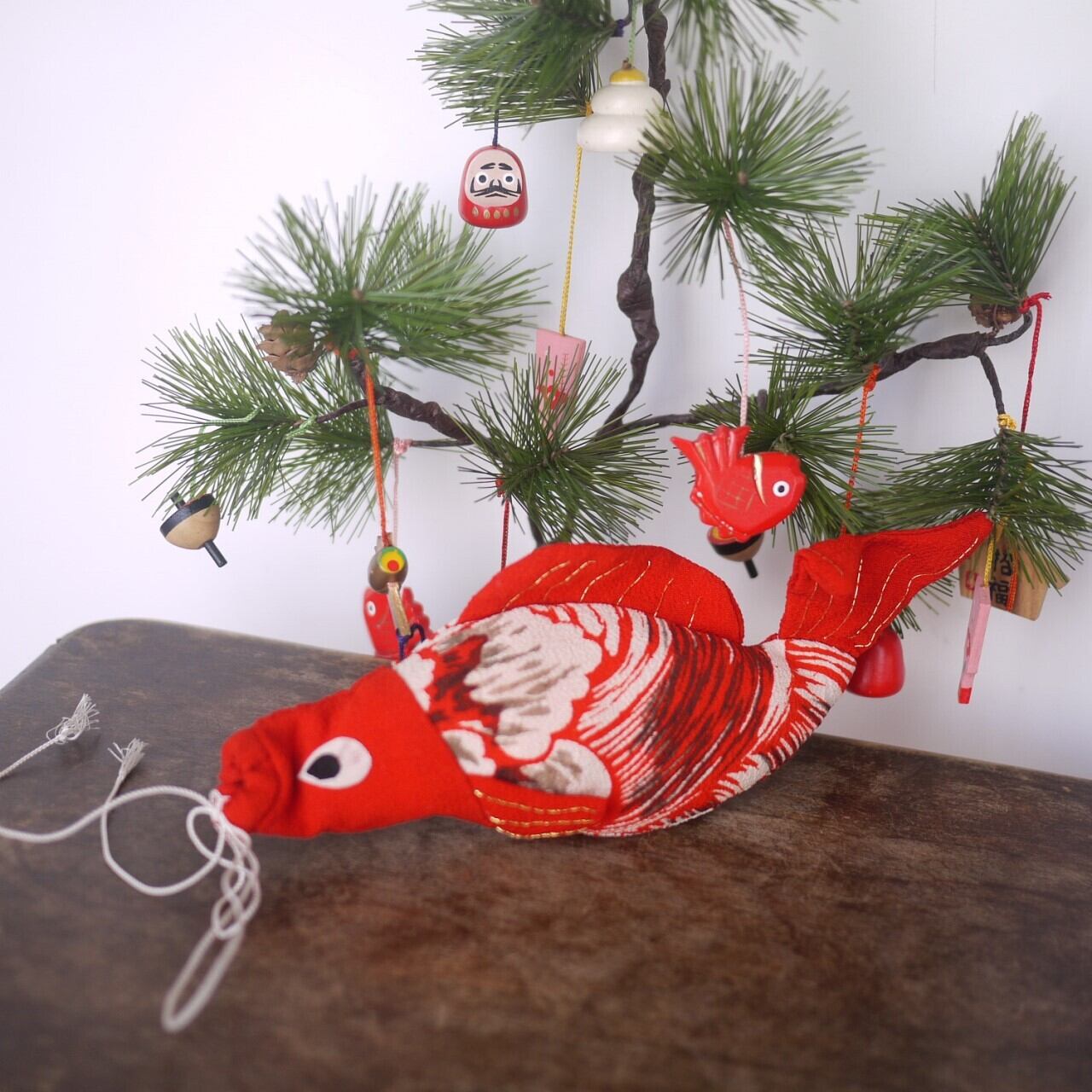 縮緬細工 赤い鯉 日本