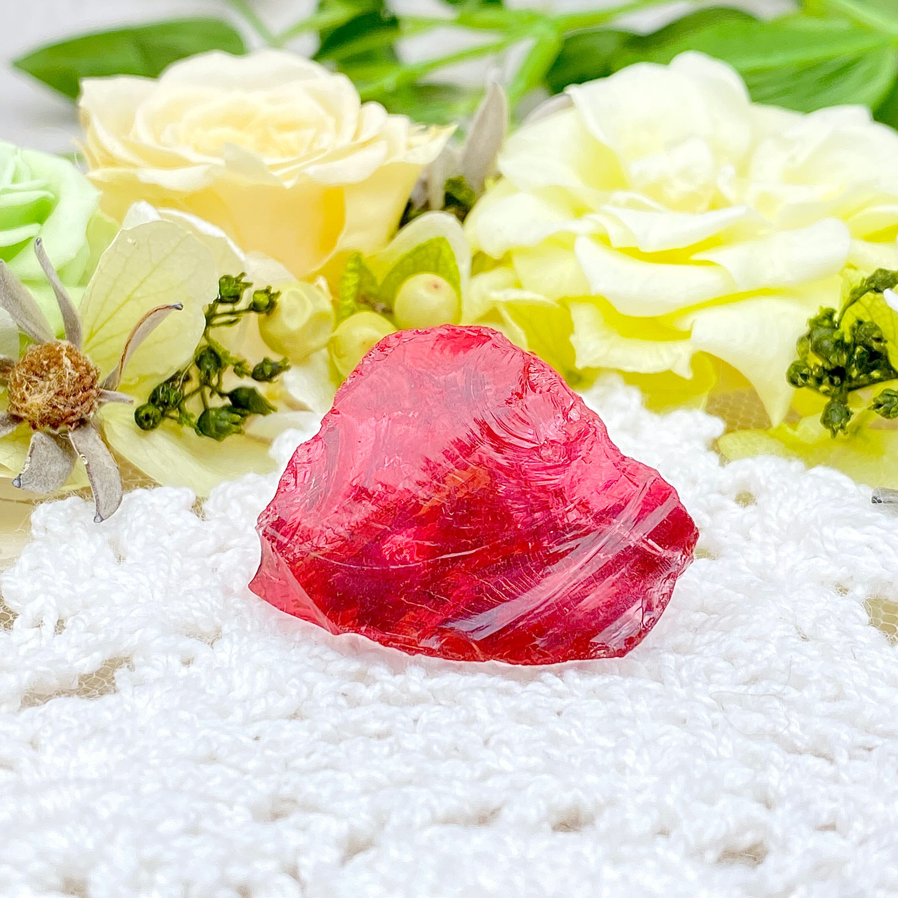 インドネシア産アンダラクリスタル原石 ストロベリー D