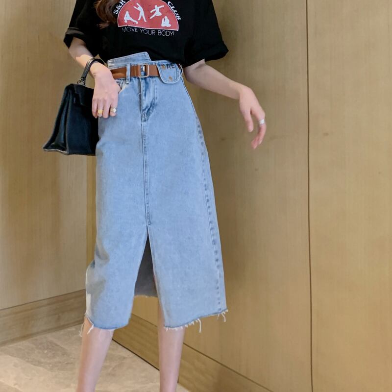 サマースタイルスタンダードハイウェストウェストスカート レディース レトロ 夏物 ハンチェンe63816159133