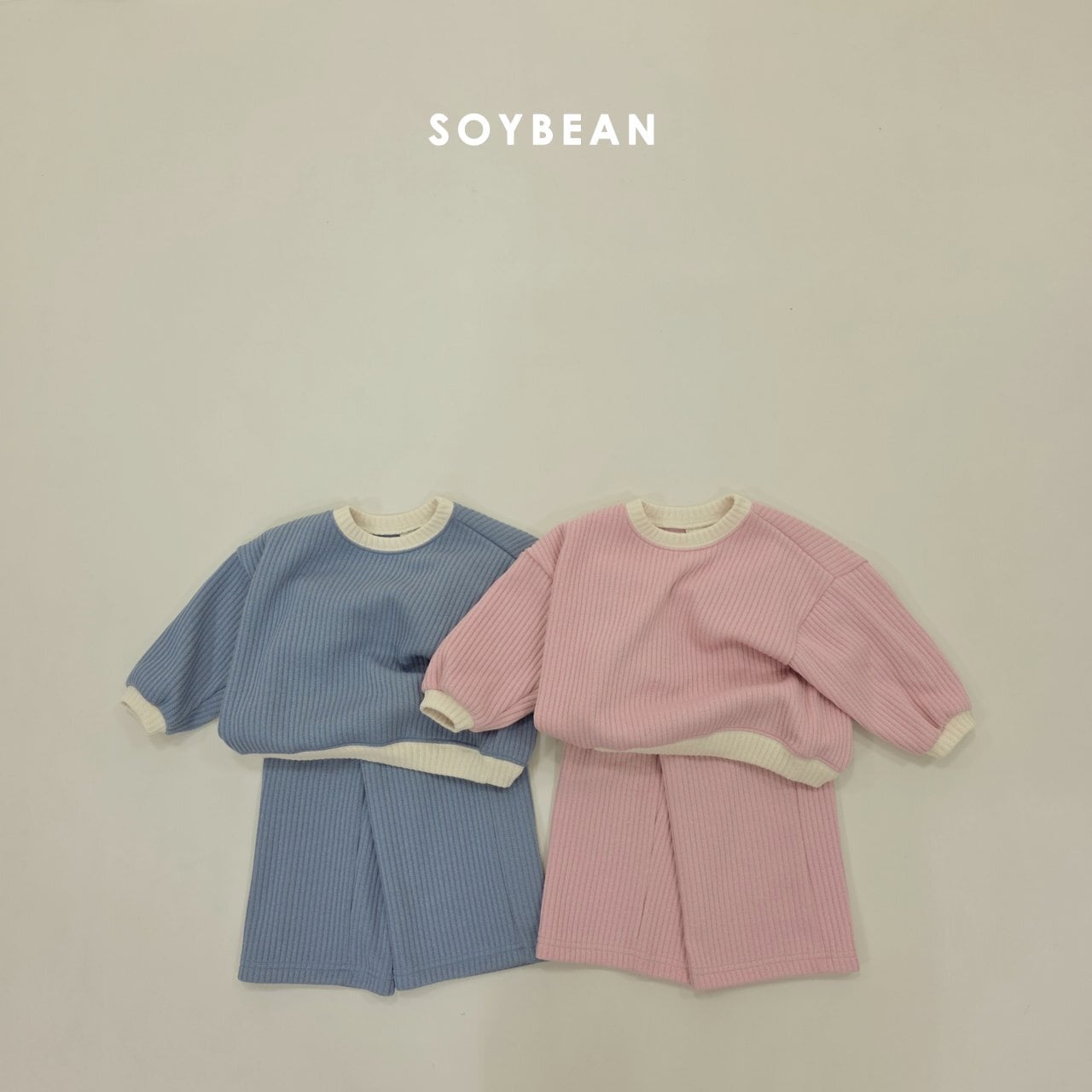 «予約»«ジュニアサイズあり»«soybean» デイリーニットセットアップ 2colors