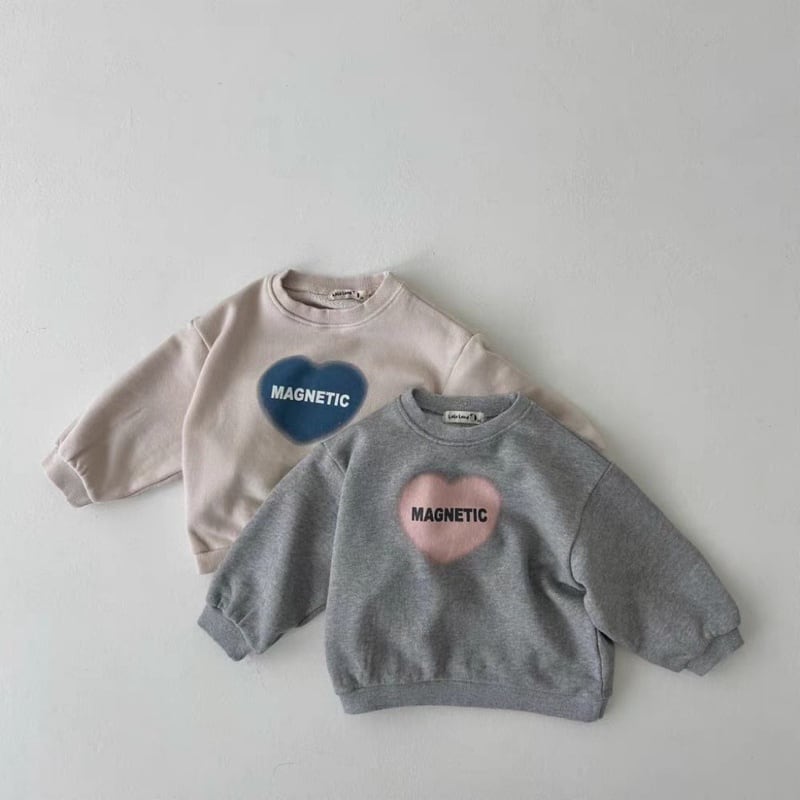 【BABY&KID】秋新作 ハート英字柄トレーナー