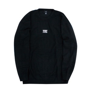 [TREKKIE TRAX × THE TEST] Fleece Crewneck Tops (Black)