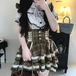 ゆめかわ♡グレンチェックサスペンダースカート　suka12　