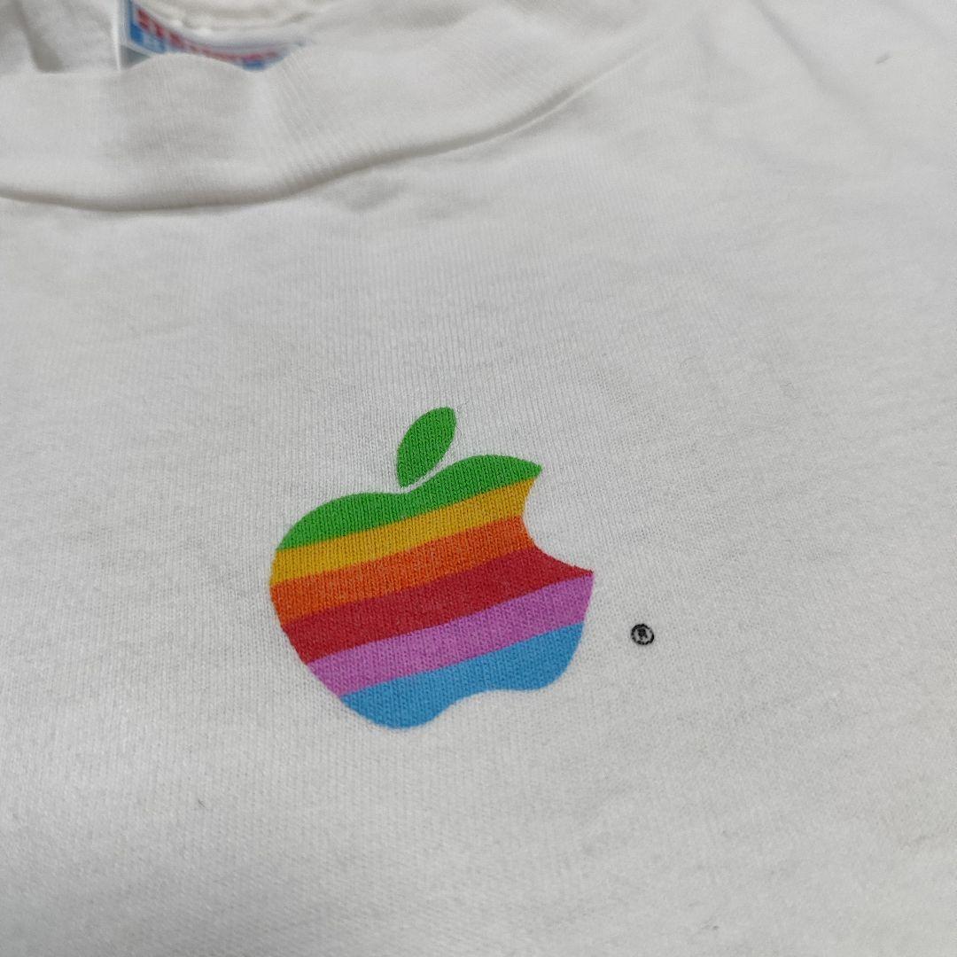 Apple Tシャツ s レインボーロゴ Vintage 企業   neverlandweb