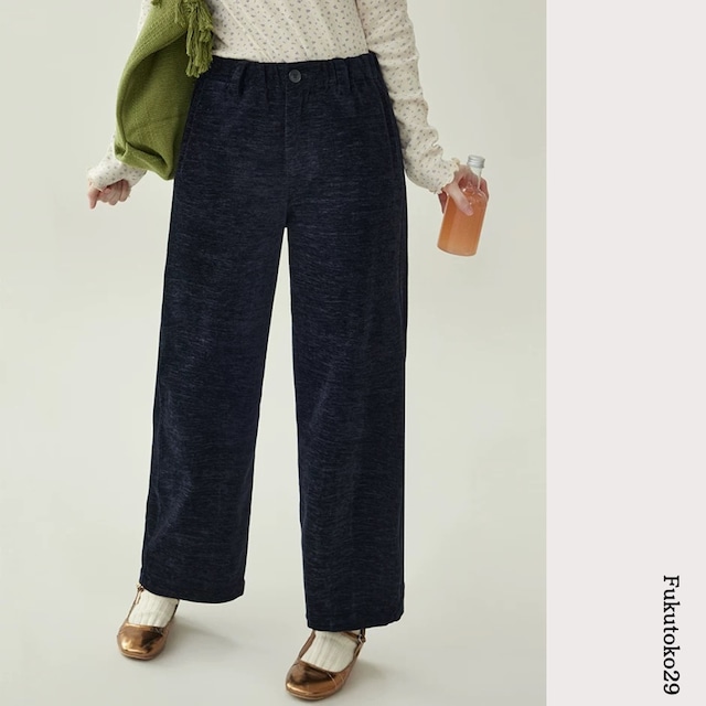 スエードライクストレートパンツ F3950