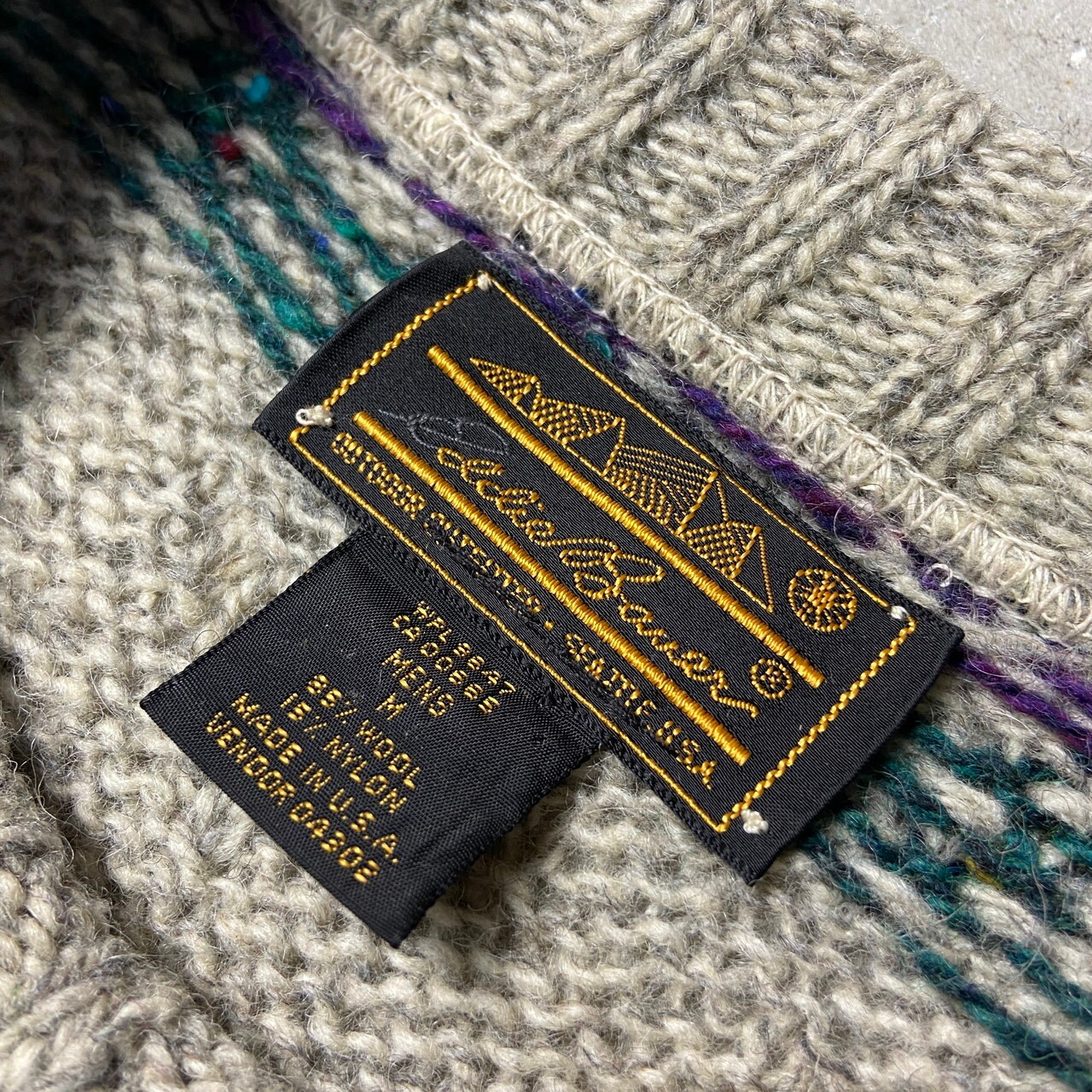 USA製 90年代 Eddie Bauer エディーバウアー ノルディック柄 ウール 