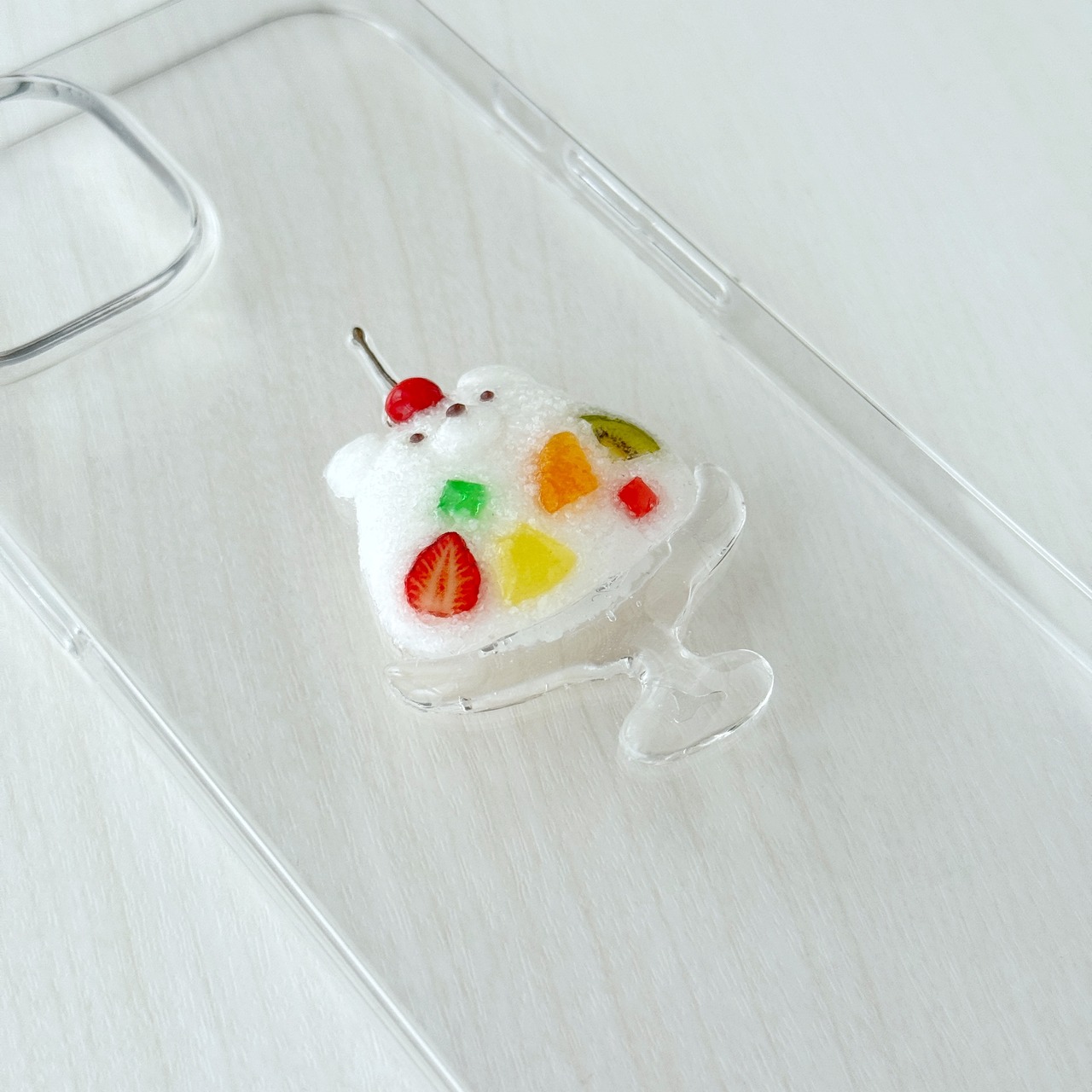 しろくま かき氷 スマホケース 夏限定 フェイクスイーツ（iPhone/Android対応）・画像4