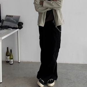 ウォッシュド＆ダメージ加工ヴィンテージ調ユニセックスワークパンツ　1198